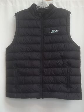 UBER Black Limited Edition Mens Down Puffer Vest Size Large